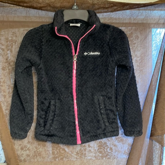 Girls Columbia Black Zip Up Fleece - Picture 1 of 4
